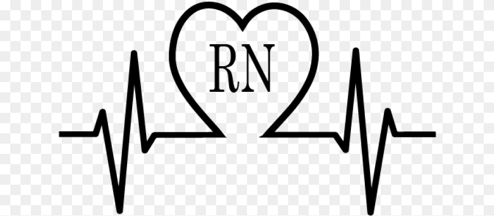 Nurse Ekg In Heart Nurse Ekg Registered Nurse Clip Art, Gray Png