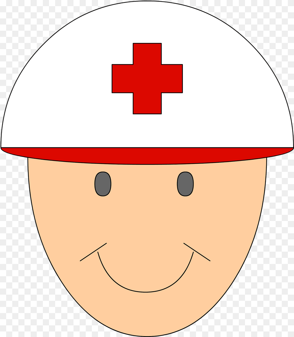 Nurse Face Clipart Download Creazilla Happy, Logo, Symbol, First Aid, Red Cross Free Transparent Png