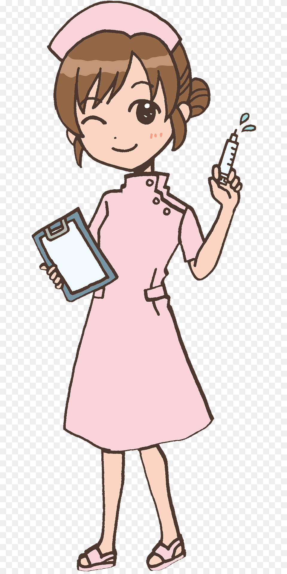 Nurse Girl Clipart, Book, Publication, Comics, Baby Free Transparent Png