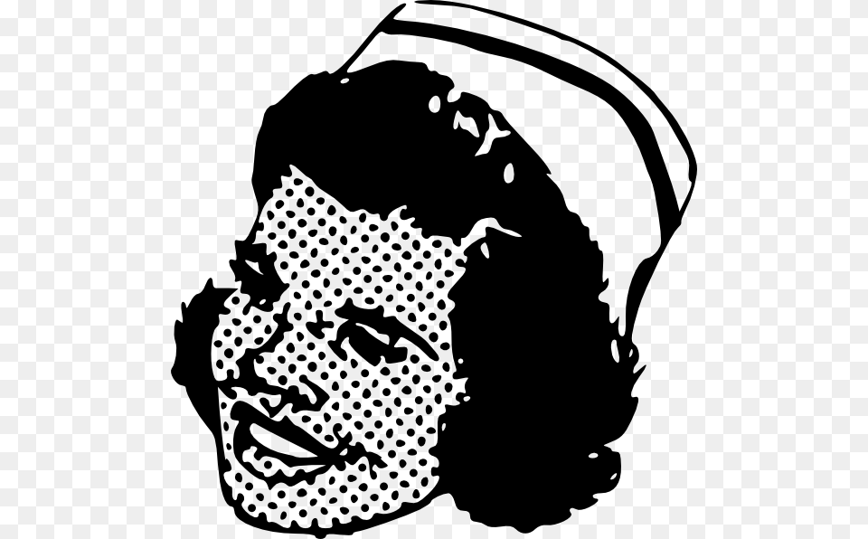 Nurse Head Svg Clip Arts Nurse Clip Art, Stencil, Person, Face Png Image