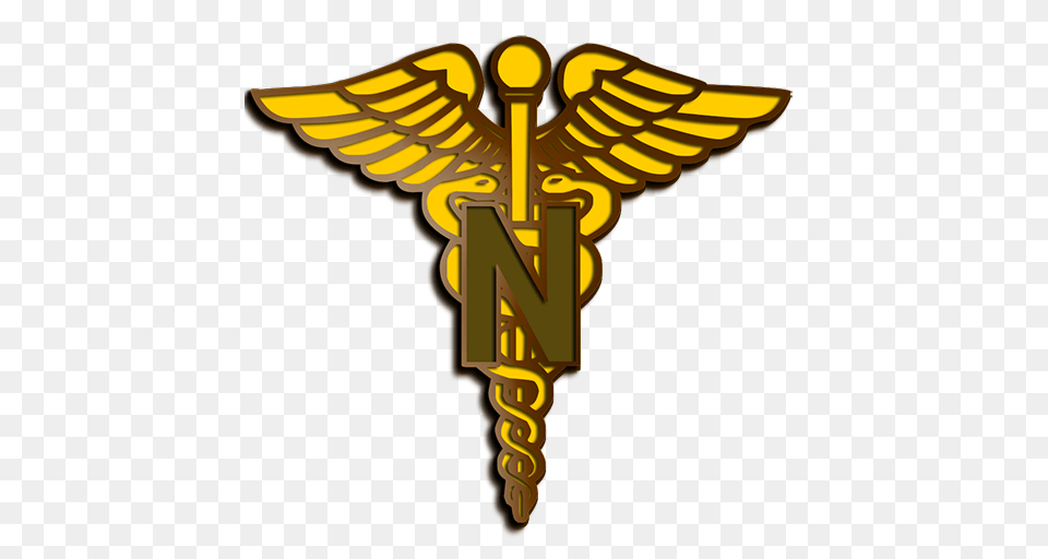 Nurse Medical Caduceus Logo Clipart Image, Emblem, Symbol, Cross Png