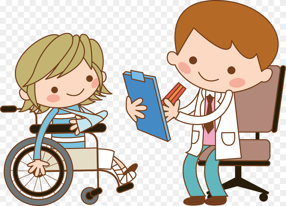 Nurse Patient Wheelchair Clip Art Nurse Amp Patient, Person, Reading, Face, Head Free Png