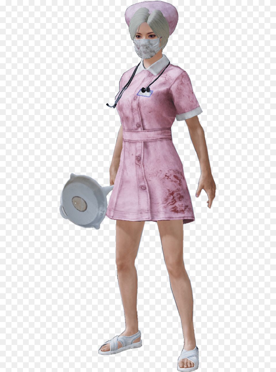 Nurse Pubg Pink Girl Character Freetoedit Pubg Girl Character, Clothing, Costume, Hat, Person Free Png Download