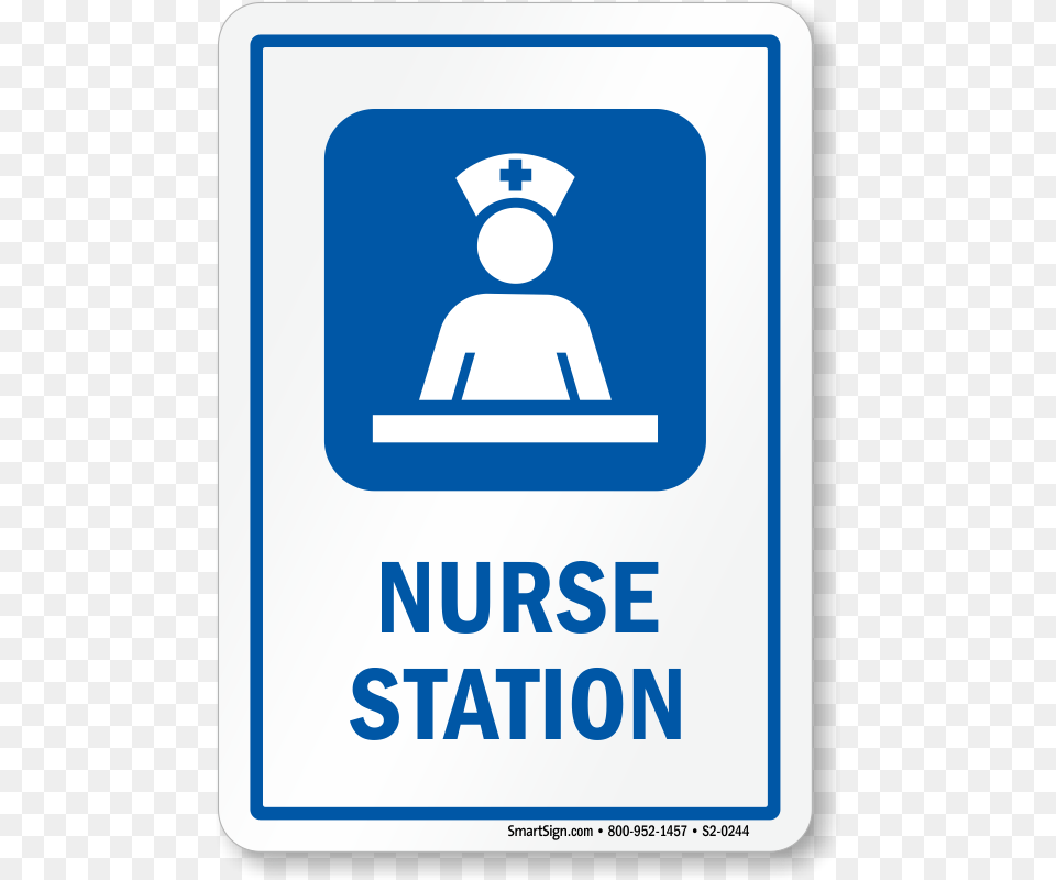 Nurse Station Care Staff Area Sign Sign And Symbol In Hospital, First Aid, Road Sign Free Png Download
