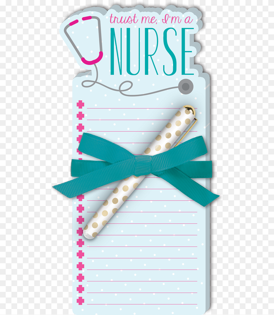 Nurse Stethoscope Note Pad With Pen, Text, Page Png Image