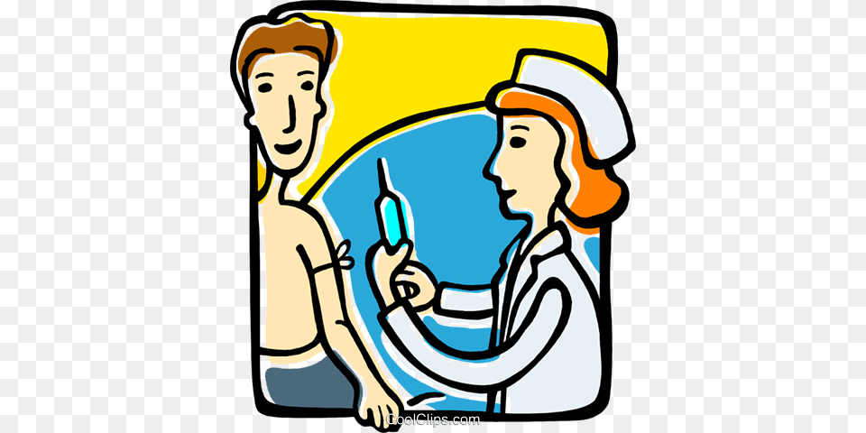 Nurse With A Needle Royalty Vector Clip Art Illustration, Face, Head, Person Free Png