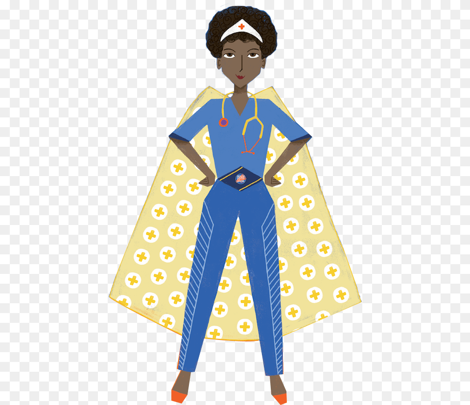 Nurse With Cape Superhero Nurse, Clothing, Costume, Fashion, Person Free Png