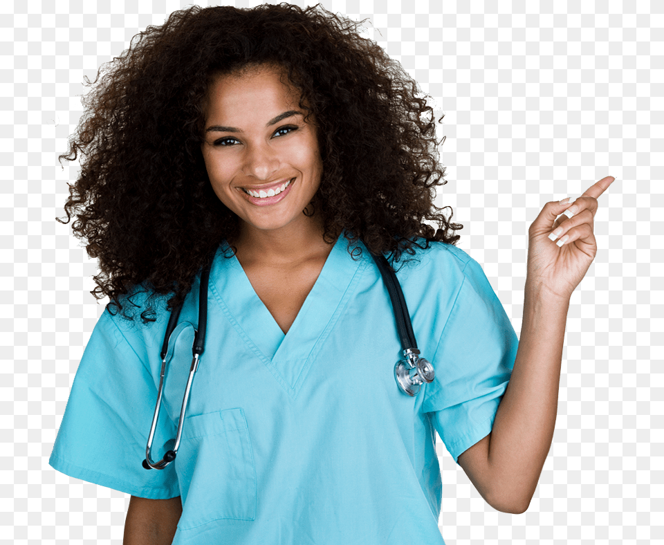 Nurse With Curly Hair, Adult, Female, Person, Woman Png Image