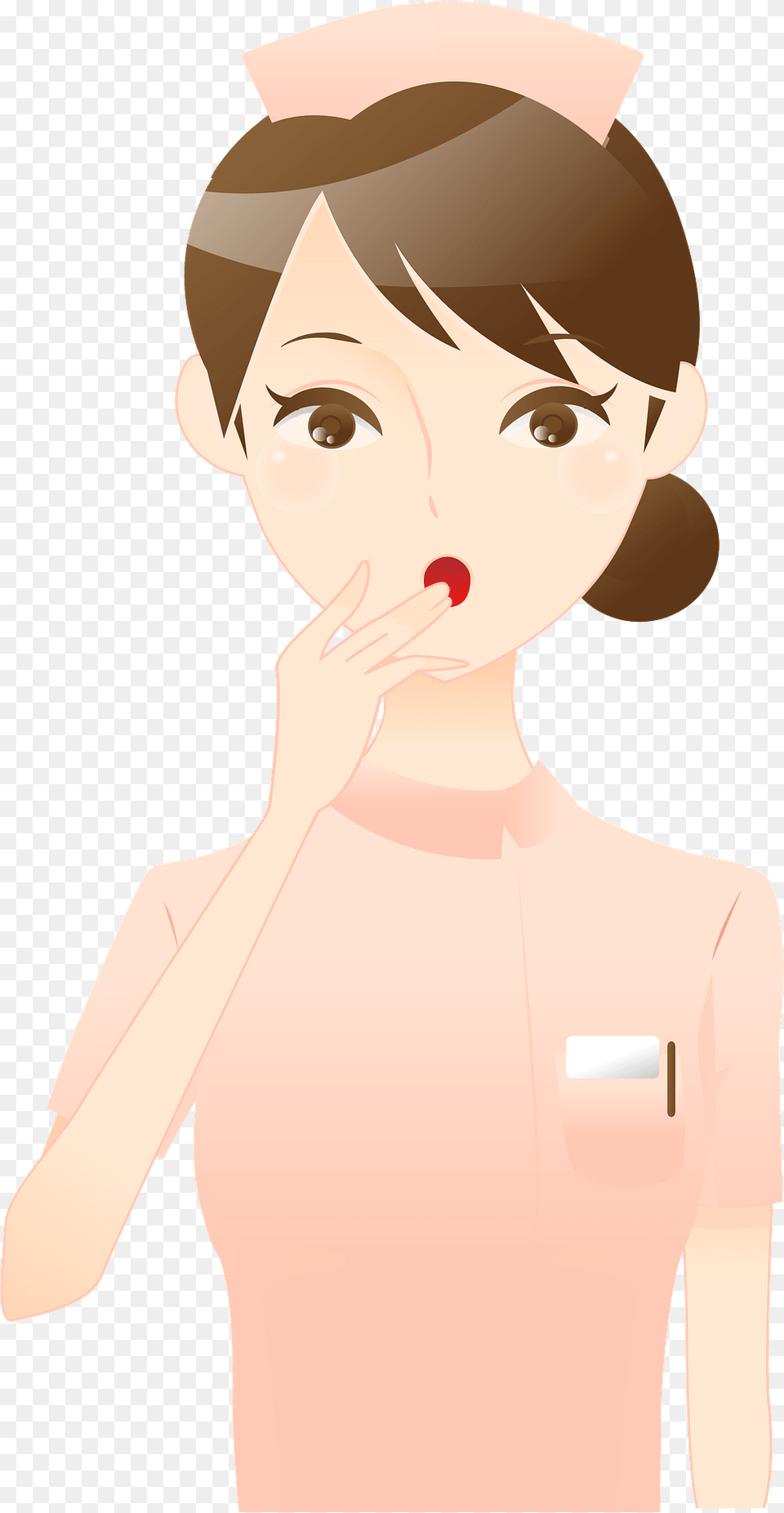 Nurse Woman Is Surprised Clipart, Person, Book, Comics, Publication Free Png