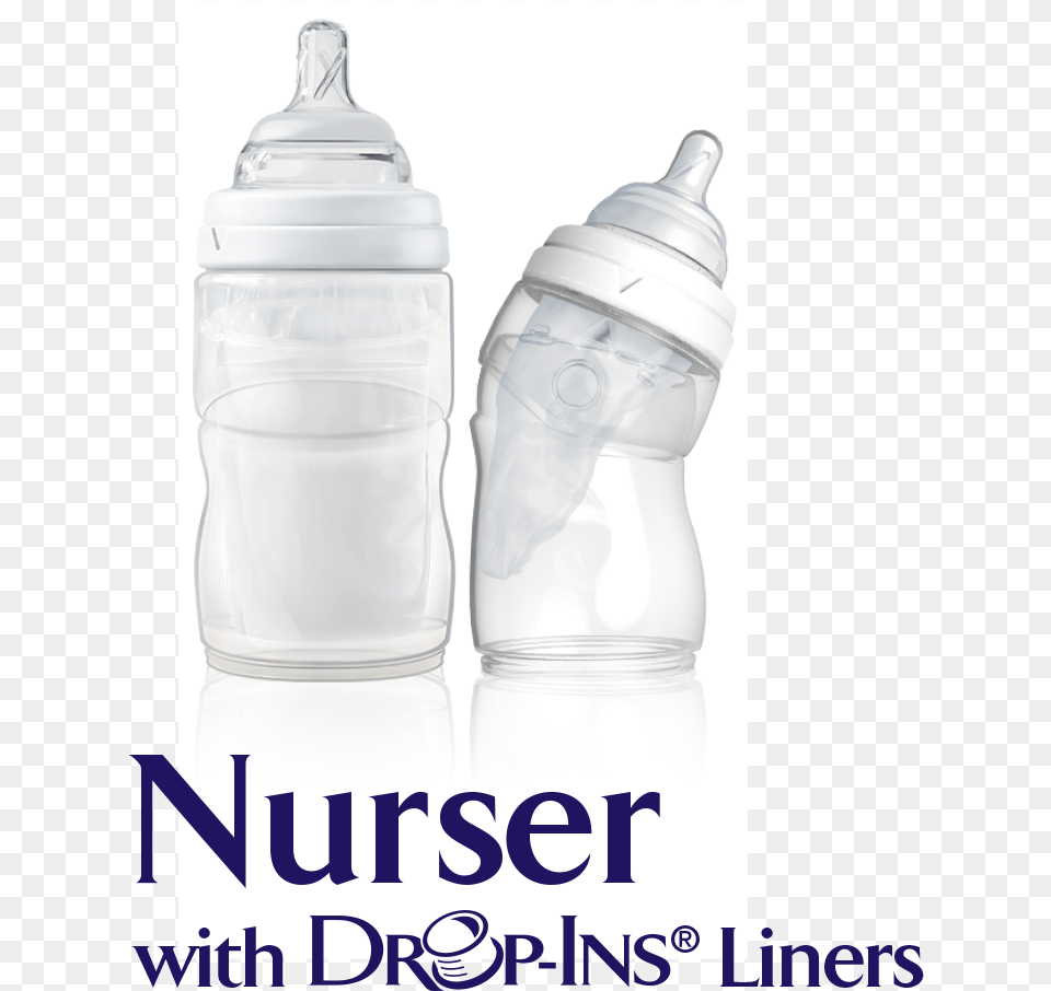 Nurser With Drop Ins Liners Playtex Baby Drop Ins 4 Ounce Bottle Liners, Jar, Beverage, Milk, Shaker Png Image
