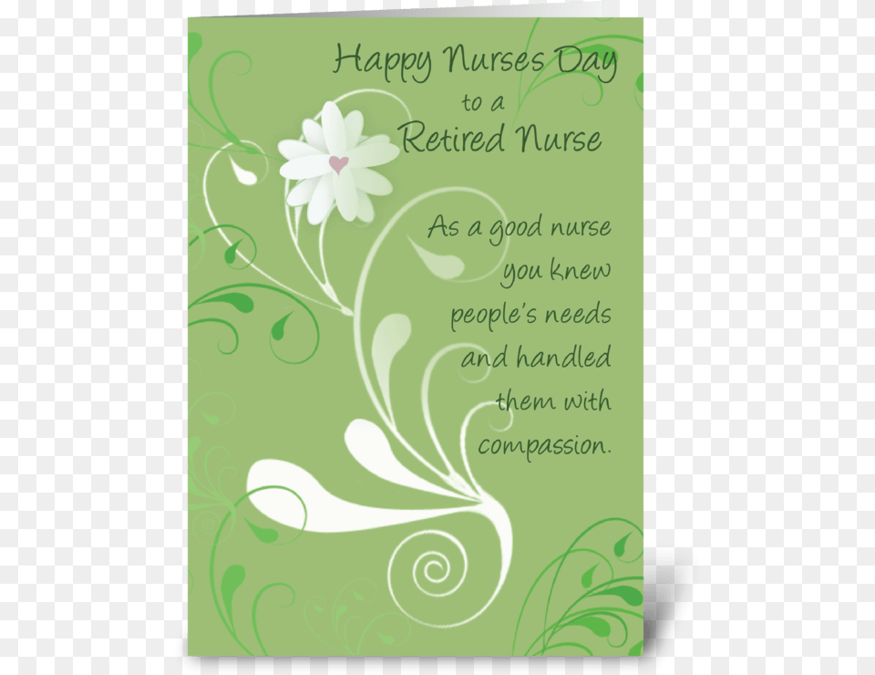 Nurses Day Retired Nurse Thank You Greeting Card Hospice Cards, Greeting Card, Art, Envelope, Floral Design Free Png Download