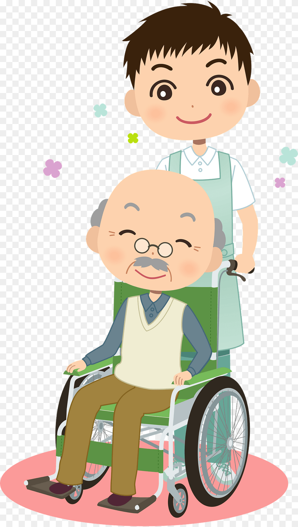 Nursing Elderly Care Clipart, Furniture, Chair, Baby, Person Png Image