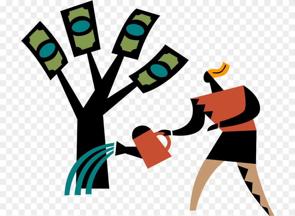 Nurture Business Money Tree For Profit Clipart Full Size Business Profit, Light, Baby, Person, Body Part Free Transparent Png