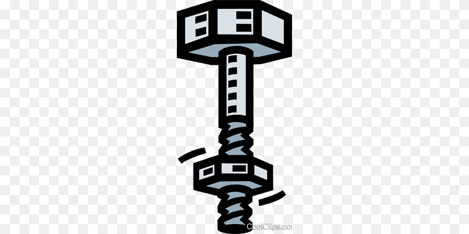 Nut And Screw Royalty Vector Clip Art Illustration, Machine, Coil, Spiral, Pump Free Transparent Png