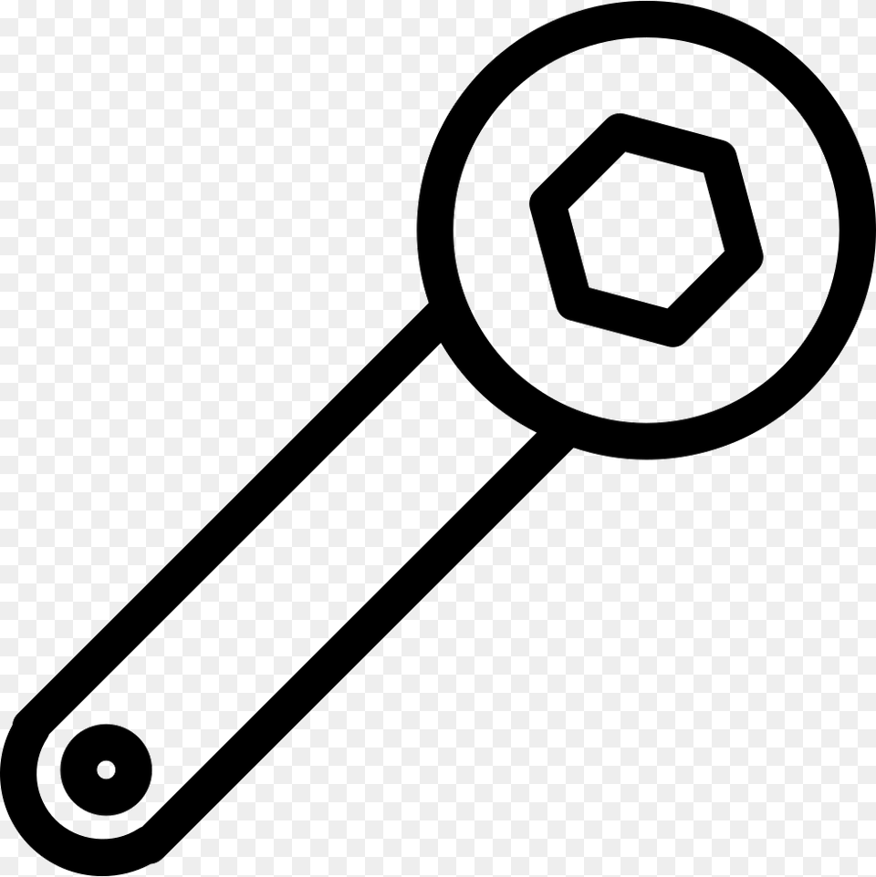 Nut Clipart Bolt Tool Wrench Outline, Device, Grass, Lawn, Lawn Mower Free Png