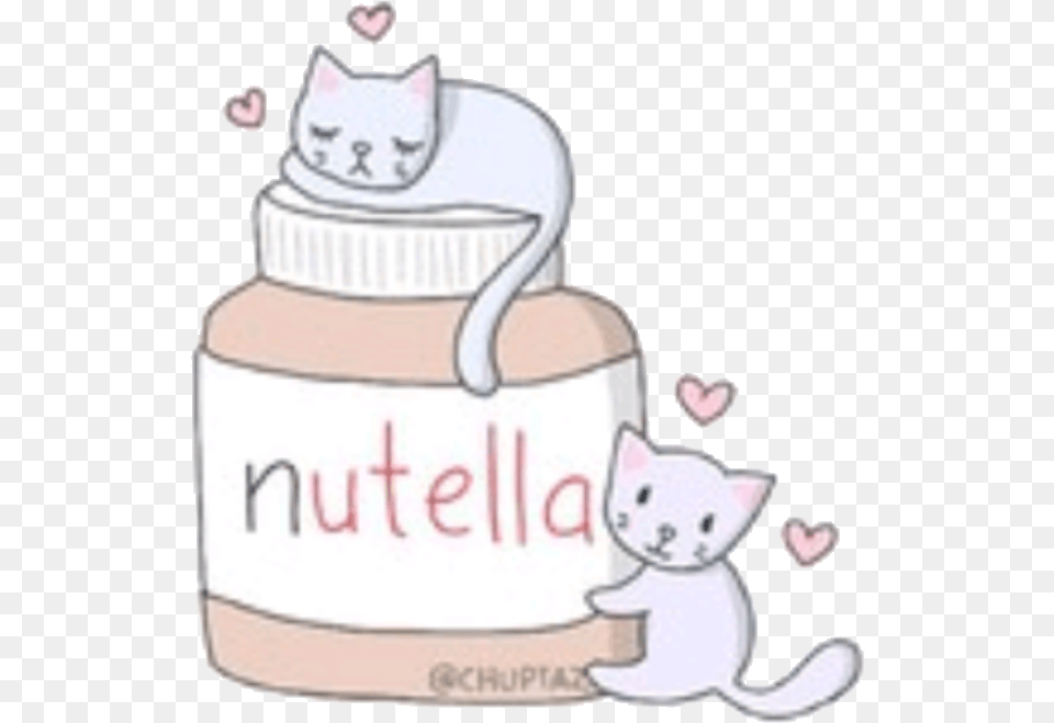 Nutella Cat Love Photographie Tumblr Tumblrarts Ld Lyogkie Risunki Dlya Srisovki, Cake, Dessert, Food, Wedding Free Transparent Png