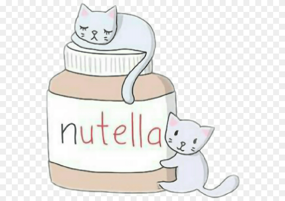 Nutella Cats Kawaii Kittens Nya Kotyata Koshki Cartoon, Food, Cake, Dessert, Pet Free Transparent Png