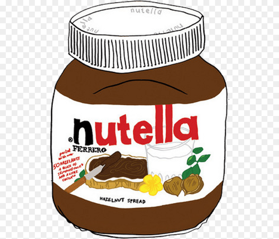 Nutella Drawing Nutella, Jar, Food, Peanut Butter, Can Free Png Download