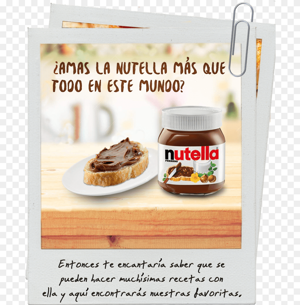 Nutella Facebook Chocolate, Food, Jar, Ketchup Png Image