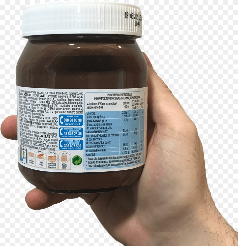 Nutella Gr 450 Italian Labelclass Shiitake, Food, Peanut Butter, Can, Tin Free Transparent Png