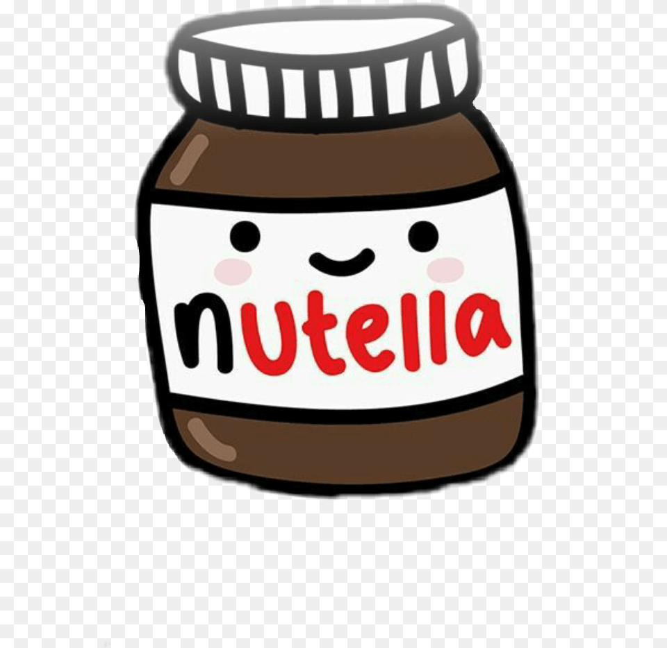 Nutella Sweet Brown White Sticker Avesome Sweet, Jar, Food, Relish Free Png Download