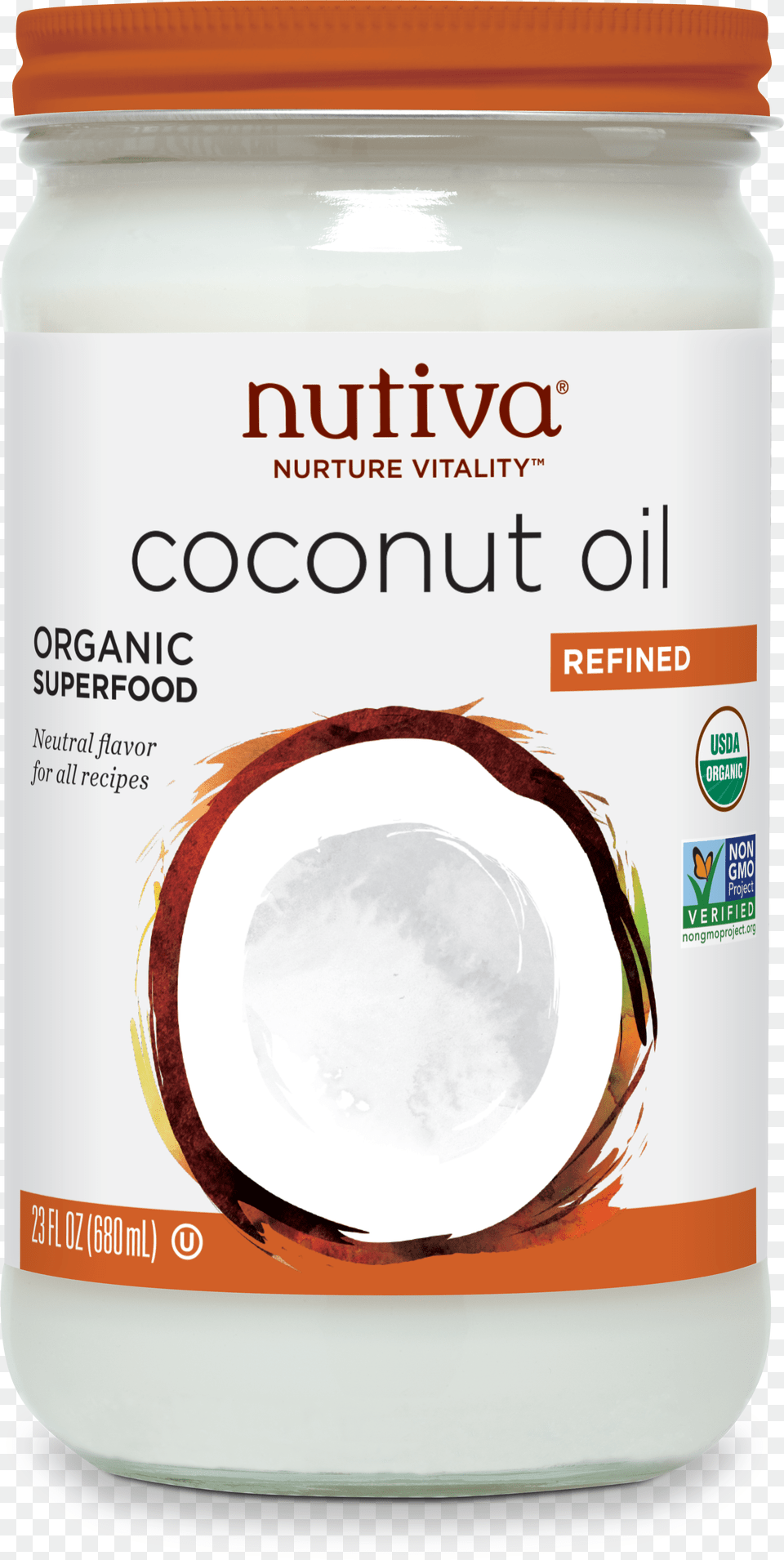Nutiva Refined Coconut Oil Nutiva Nutiva Coconut Oil Png