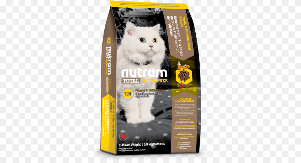 Nutram Total Grain Trout And Salmon Meal Nutram Grain Cat, Advertisement, Poster, Animal, Mammal Free Png