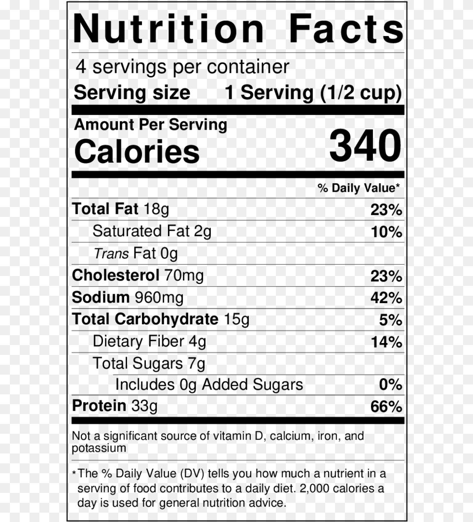 Nutrition Facts, Gray Free Png