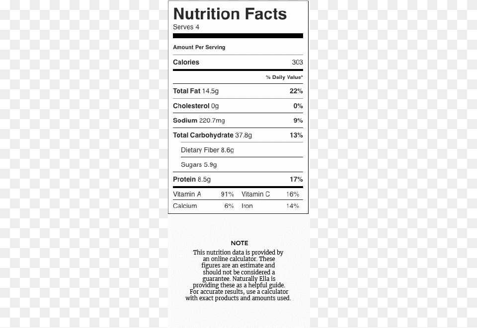 Nutrition Facts, Page, Text Free Png