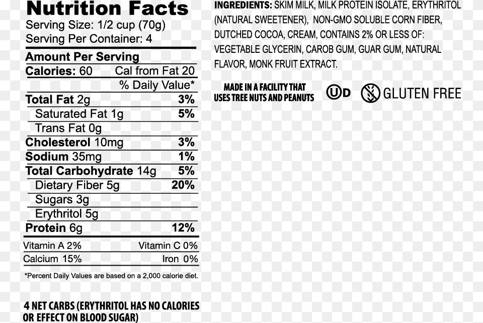 Nutrition Facts Cold Brew, Gray Free Transparent Png