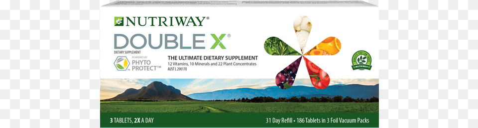 Nutriway Double X 31 Day Supply Refill Nutrilite Double X Multivitaminmultimineralphytonutrient, Advertisement, Cream, Dessert, Food Png Image