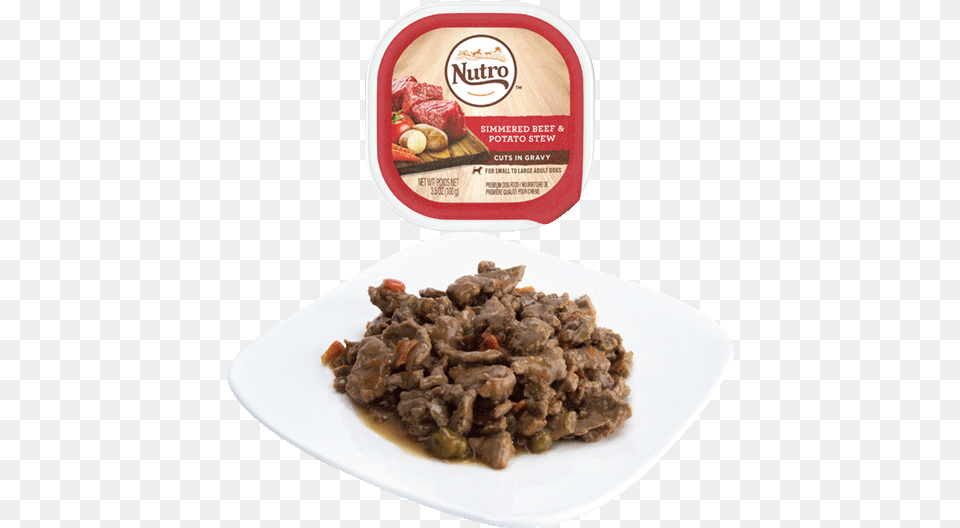 Nutro Adult Wet Dog Food Simmered Beef Amp Potato Stew Nutro Products, Meal, Dish, Dining Table, Furniture Free Png