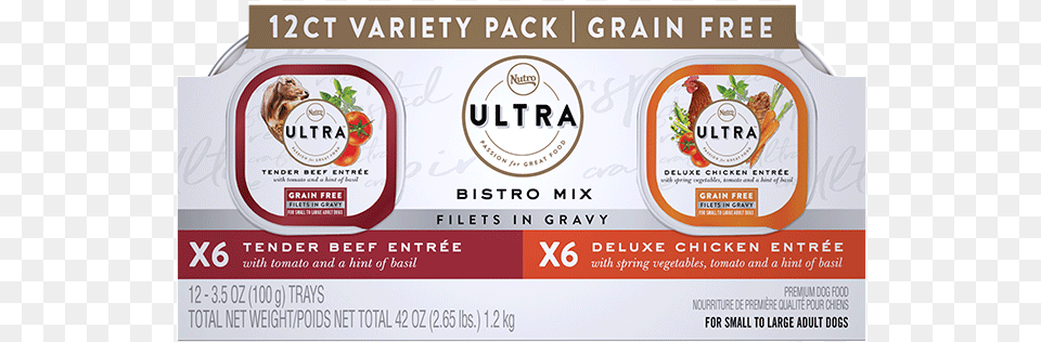 Nutro Ultra Grain Filets In Gravy Wet Dog Food Dog Food, Advertisement, Poster Free Png