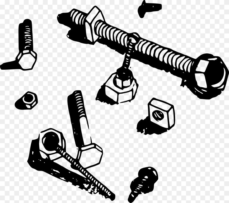 Nuts And Bolts Icons, Gray Free Transparent Png