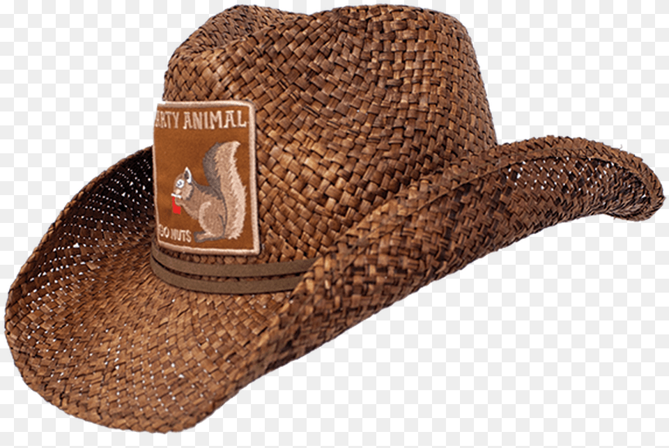 Nuts Squirrel Party Animal Straw Cowboy Hat By Peter Cowboy Hat, Clothing, Cowboy Hat, Sun Hat Free Png