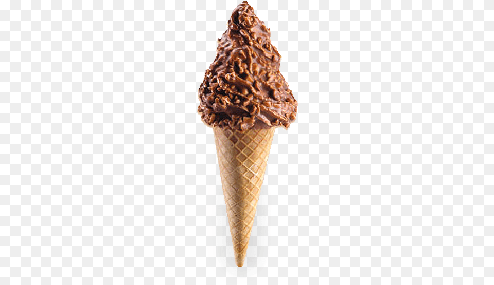 Nutty Cone Ice Cream Chocolate Ice Cream Cone With Sprinkles, Dessert, Food, Ice Cream Free Png