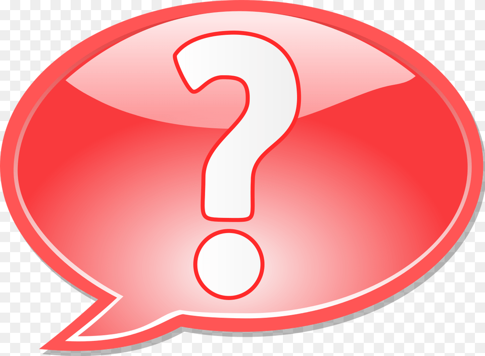 Nuvola Apps Filetypes Red Speech Bubble With Question Mark, Symbol, Number, Text, Food Free Transparent Png