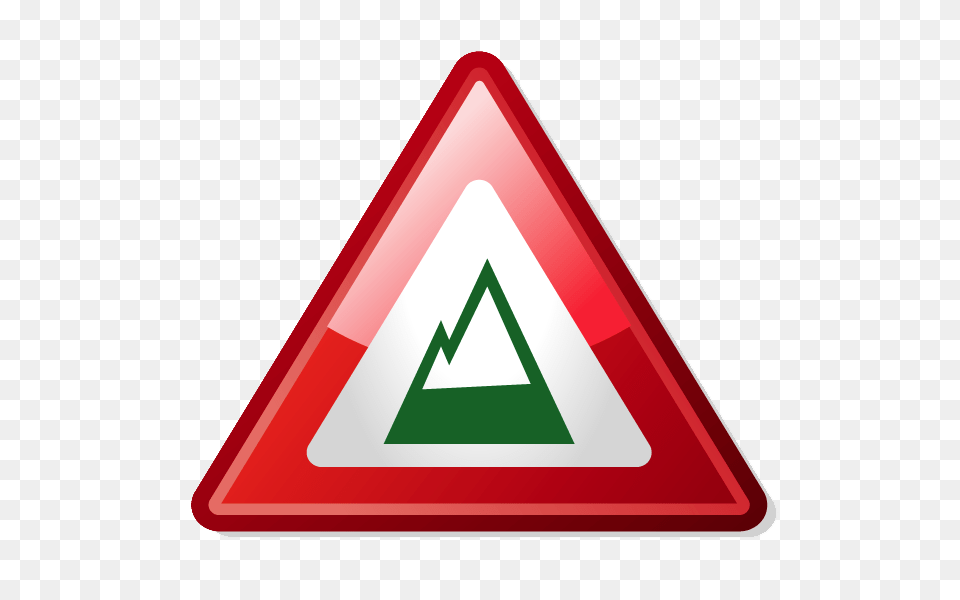 Nuvola Mountain, Sign, Symbol, Triangle, Road Sign Free Transparent Png