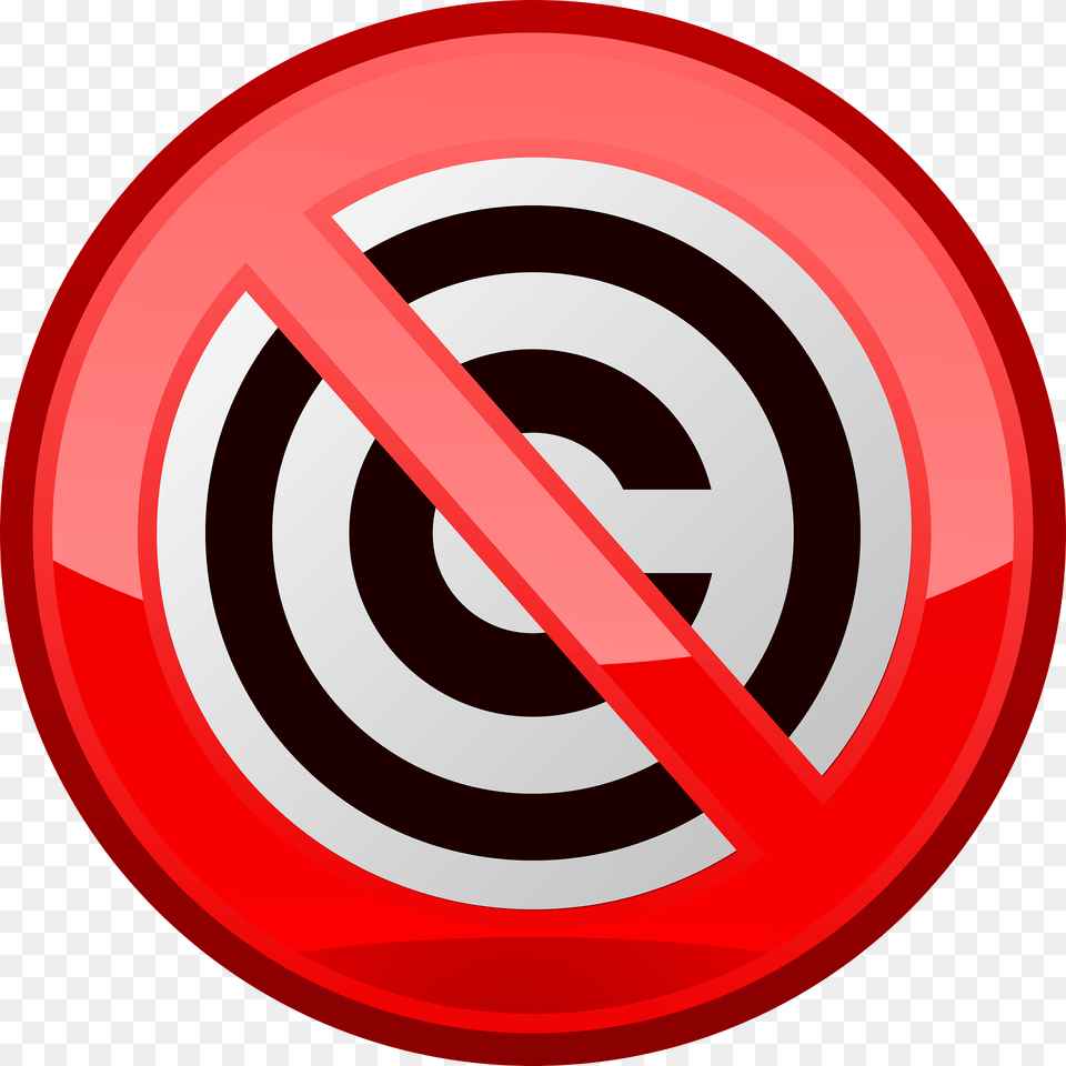 Nuvola No Copyright Clipart, Sign, Symbol, Road Sign Free Transparent Png