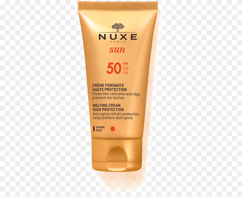 Nuxe Sun Melting Cream Face High Protection Spf50, Bottle, Cosmetics, Sunscreen, Lotion Free Transparent Png