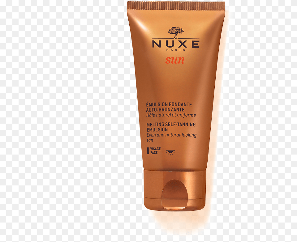 Nuxe Sun Melting Self Tanning Emulsion For Face Nuxe, Bottle, Cosmetics, Sunscreen, Lotion Free Png