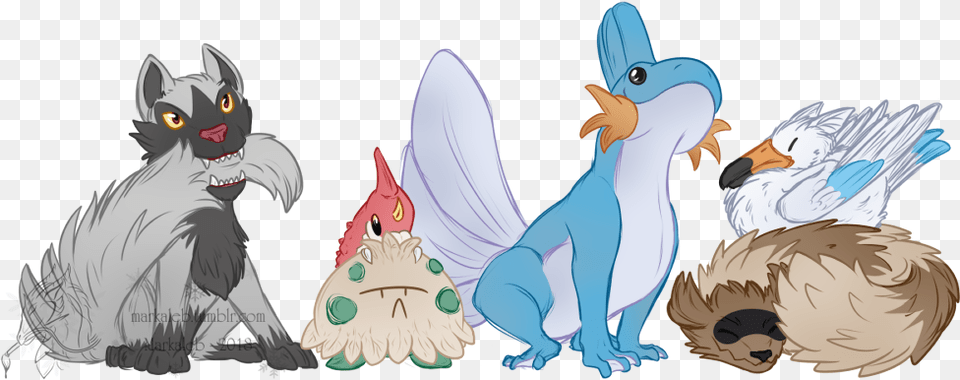 Nuzlock Starter Team Cartoon, Animal, Bird, Baby, Person Free Transparent Png