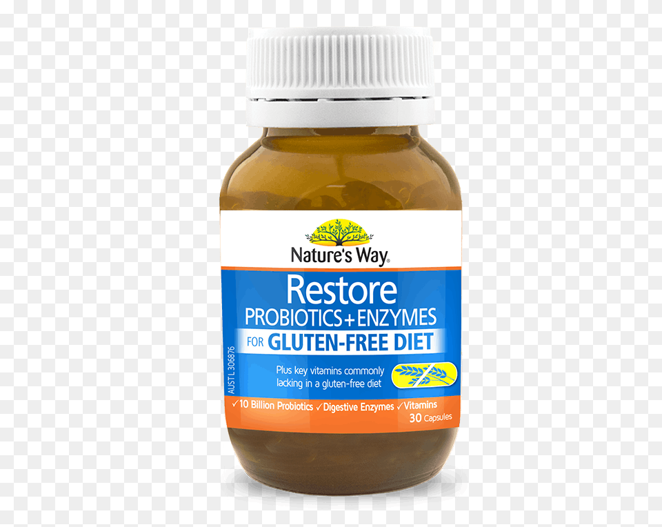 Nw Restore Probiotic Glutenfree 30s Fruit, Food, Seasoning, Syrup, Bottle Free Png Download