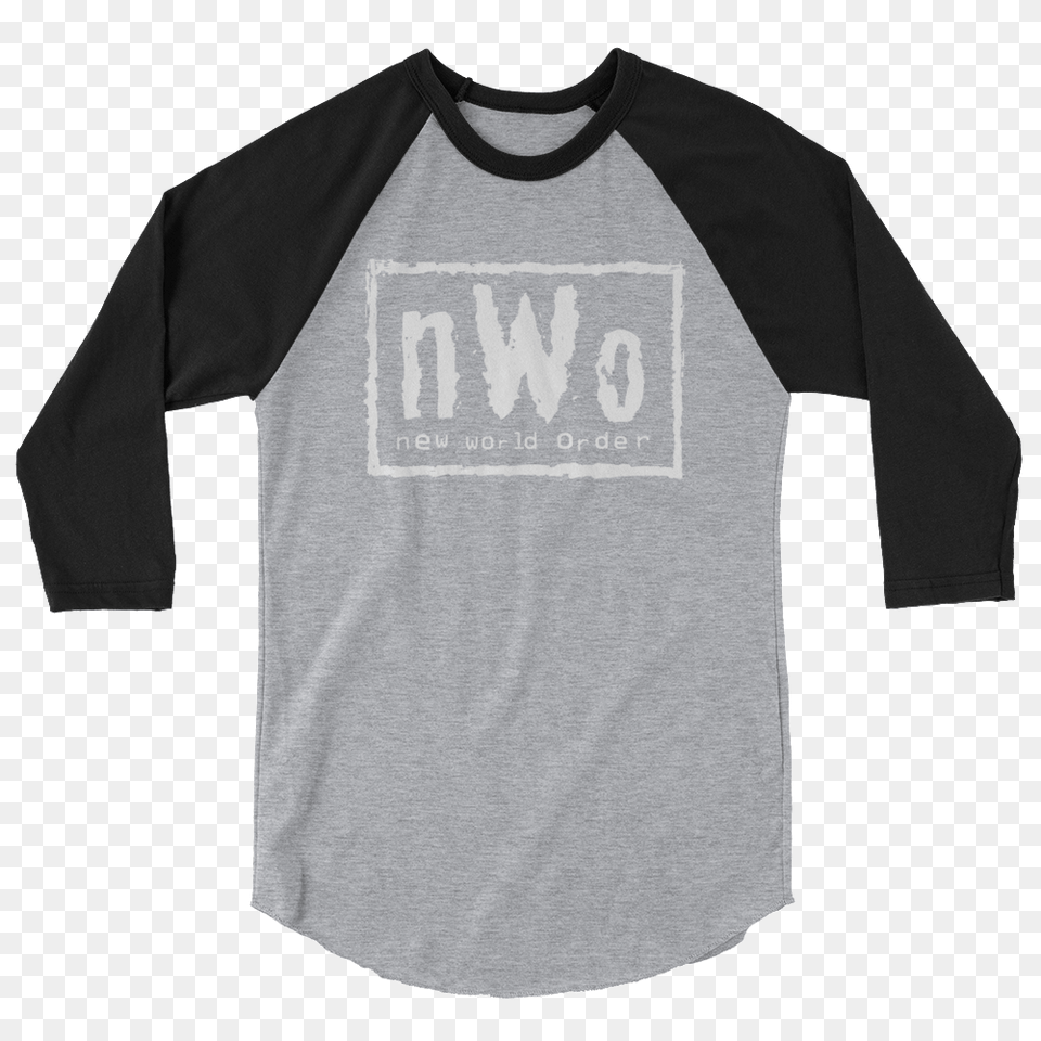 Nwo Logo Sleeve Raglan T Shirt, Clothing, Long Sleeve, T-shirt Free Png