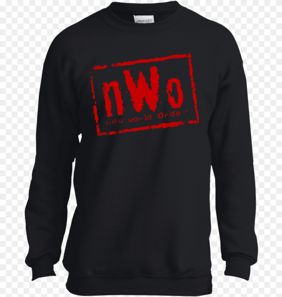 Nwo New World Order Wwe Wrestling Logo Graphic Youth Got Music Theory T Shirt, Sweatshirt, Clothing, Sweater, Knitwear Png Image