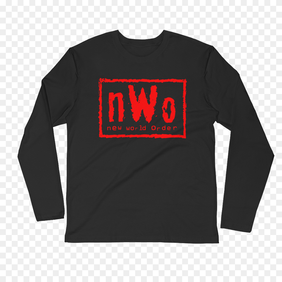 Nwo Wolfpac Classic Logo Long Sleeve T Shirt, Clothing, Long Sleeve, T-shirt Free Transparent Png