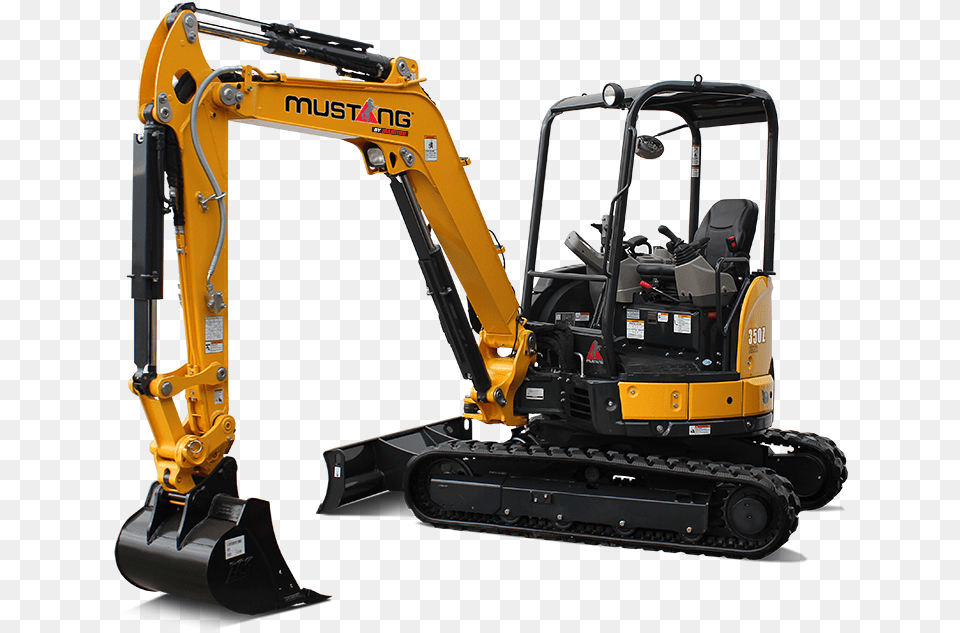 Nxt2 Mustang 35 Mini Excavator, Bulldozer, Machine, Wheel Png Image