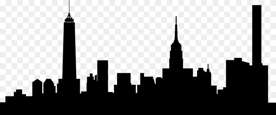 Ny City Silhouette At Getdrawings Com Free New York City, Architecture, Building, Spire, Tower Png