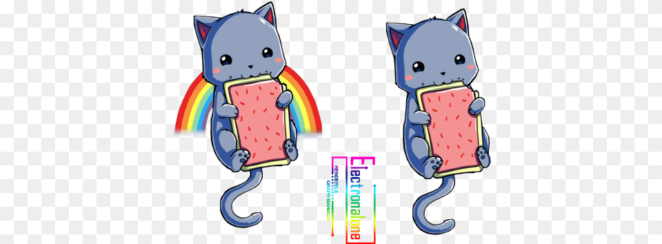 Nyan Cat Clipart Kawaii Render Cat Kawaii, Cream, Dessert, Food, Ice Cream Png