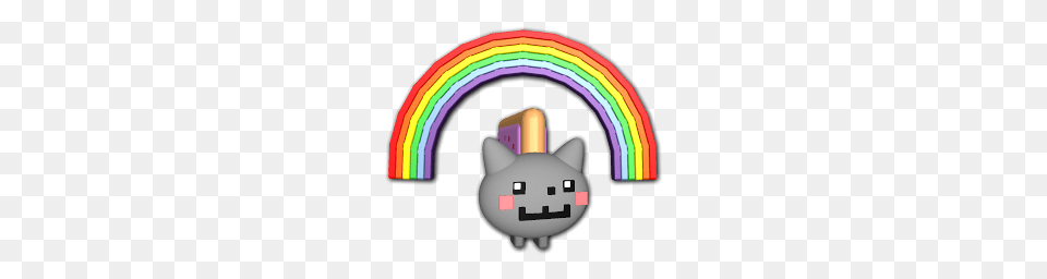 Nyan Cat Clipart Rainbow Cat, Piggy Bank, Light Free Png